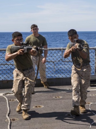 U.S. Marines embark on the USNS Sacagawea to begin Exercise Koa Moana 15.2 post thumbnail image